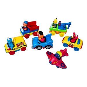 Vintage Tyco Matchbox Sesame Street Character Car Vehicle Lot of 6 1986+ 3"